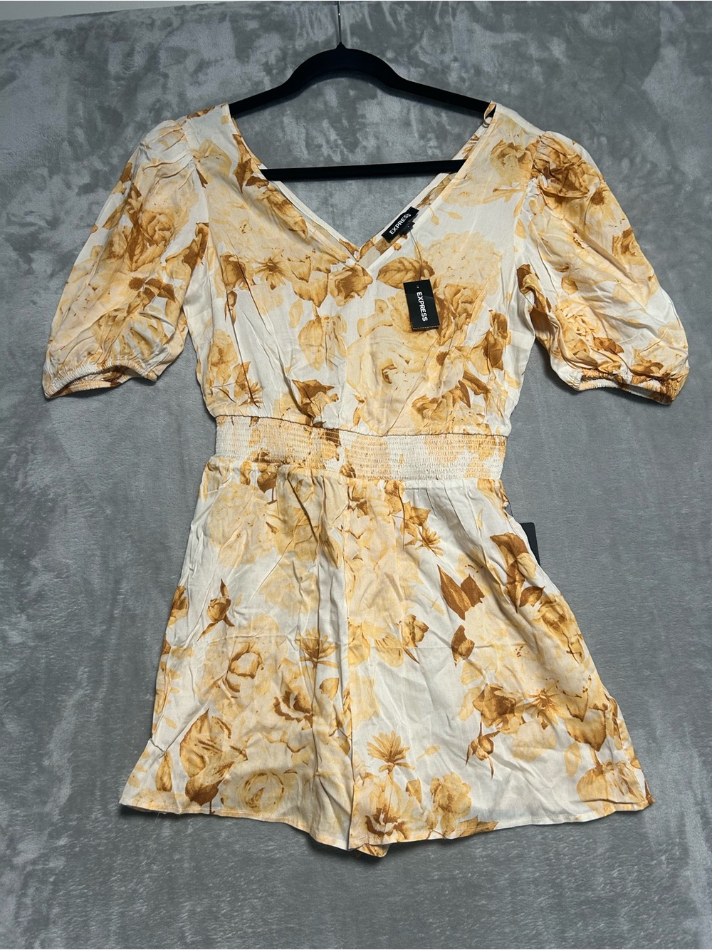 Express Romper Women’s Small Floral Watercolor Modal